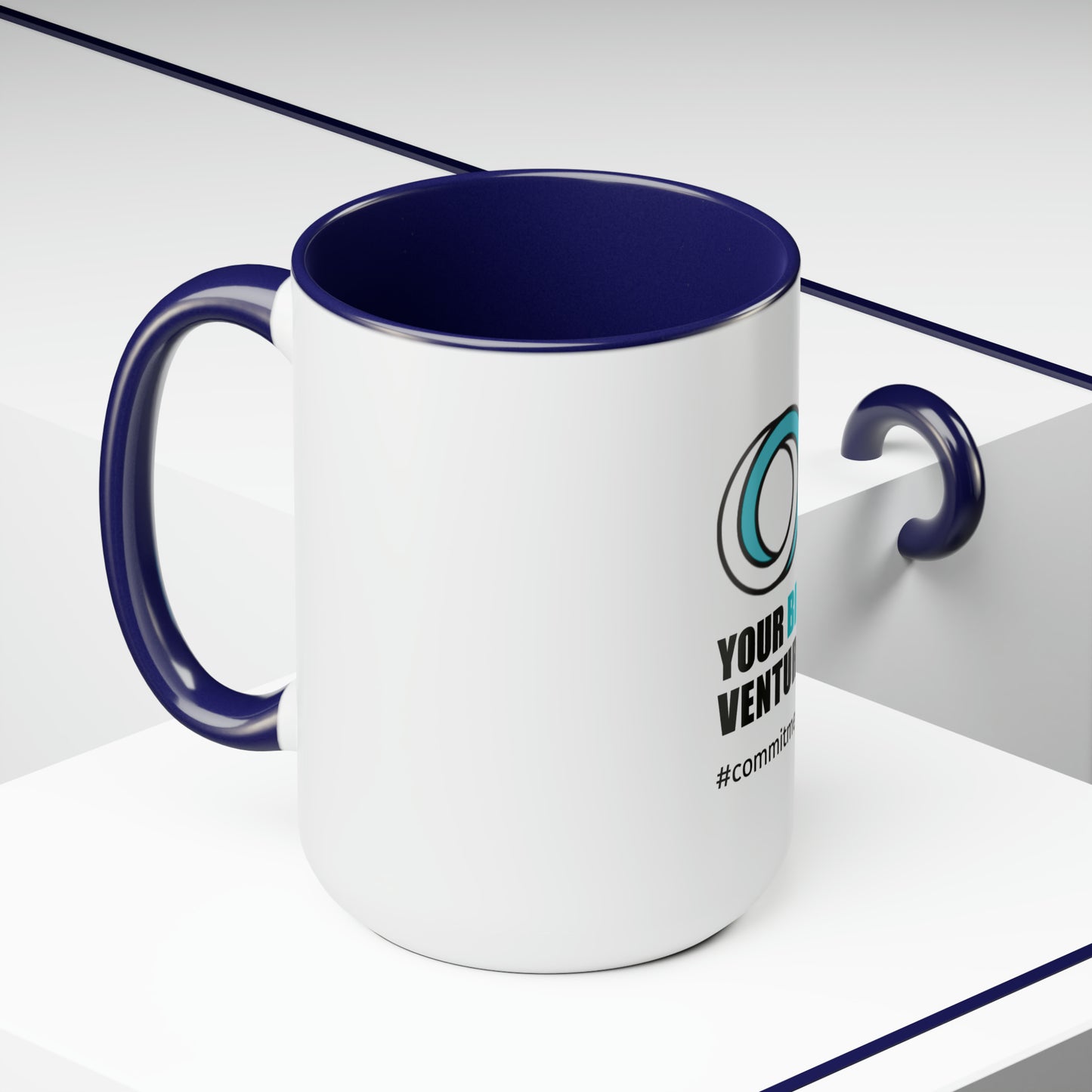 Two-Tone Coffee Mugs, 15oz